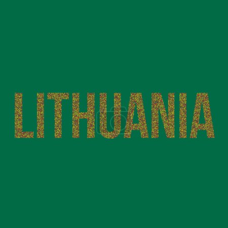 Téléchargez les illustrations : Lituanie Silhouette Illustration de carte de motif pixélisé - en licence libre de droit