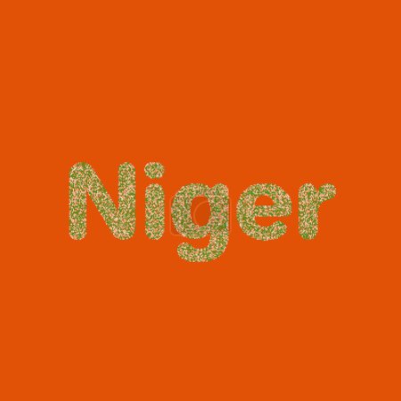 Illustration for Niger Silhouette Pixelated pattern map illustration - Royalty Free Image
