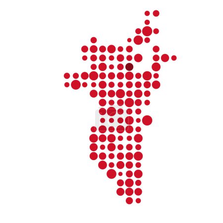 Ilustración de Bahréin Silueta Pixelado mapa patrón ilustración - Imagen libre de derechos