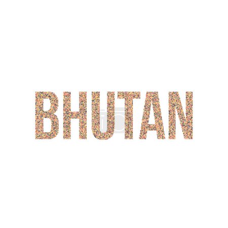 Illustration for Bhutan Silhouette Pixelated pattern map illustration - Royalty Free Image
