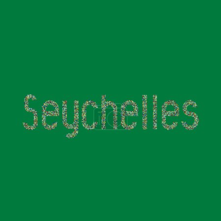Ilustración de Seychelles Silhouette Pixelated patrón mapa ilustración - Imagen libre de derechos
