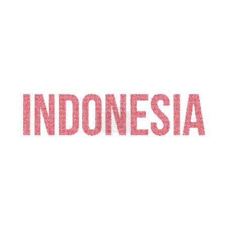 Téléchargez les illustrations : Indonésie Silhouette Illustration de carte de motif pixélisé - en licence libre de droit