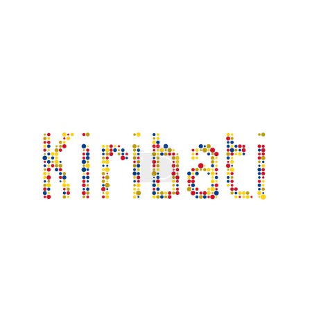 Téléchargez les illustrations : Kiribati Silhouette Illustration de carte de motif pixélisé - en licence libre de droit