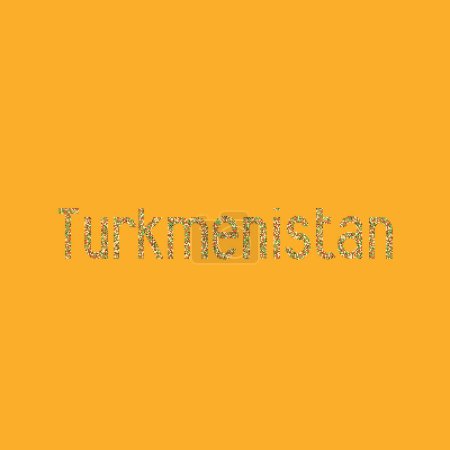 Ilustración de Turkmenistán Silueta Pixelado patrón mapa ilustración - Imagen libre de derechos
