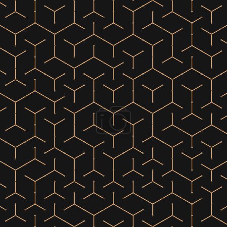  Laberinto hexagonal patrón ilustración abstracta