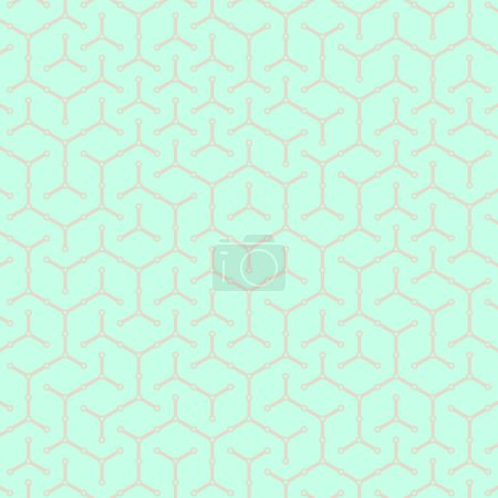 Foto de Laberinto hexagonal patrón ilustración abstracta - Imagen libre de derechos