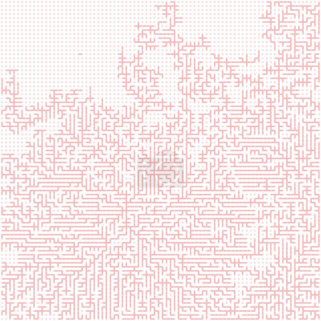 Illustration for Albert-Laszlo Barabasi algorithm network visualization implementation illustration - Royalty Free Image