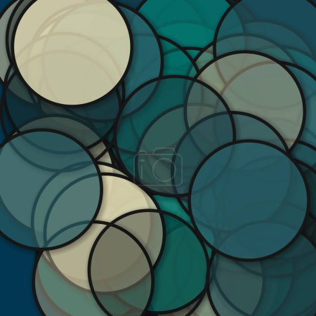 Photo for Circles with shadows generative art background art illustration - Royalty Free Image