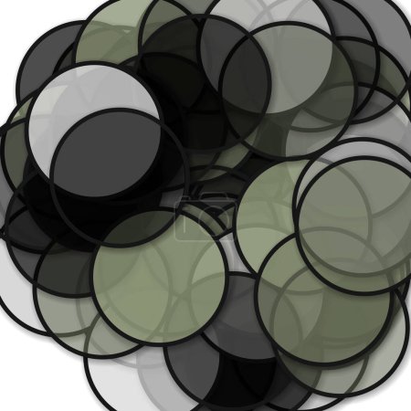 Téléchargez les illustrations : Cercles avec ombres art génératif fond art illustration - en licence libre de droit