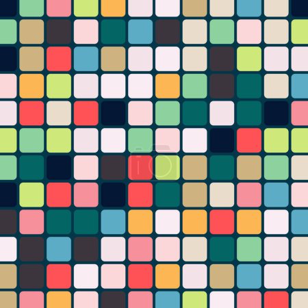 Illustration for Color checkered squares background abstract illustration - Royalty Free Image