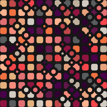 Illustration for Color checkered squares background abstract illustration - Royalty Free Image