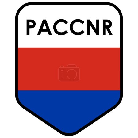 Illustration for PACCNR word based on wrong from RUSSIA with wrong colors russian flag - Royalty Free Image