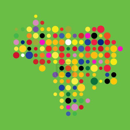 Illustration for Venezuela Silhouette Pixelated pattern map illustration - Royalty Free Image