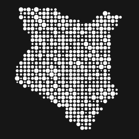 Ilustración de Kenya Silhouette Pixelated patrón mapa ilustración - Imagen libre de derechos