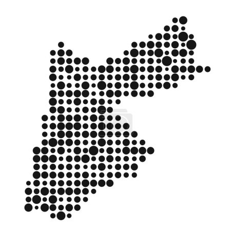 Téléchargez les illustrations : Illustration de carte de motif Pixelated Jordan Silhouette - en licence libre de droit