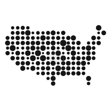 Ilustración de United states Silhouette Pixelated pattern map illustration - Imagen libre de derechos
