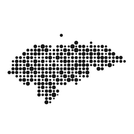Illustration for Honduras Silhouette Pixelated pattern map illustration - Royalty Free Image