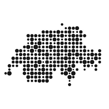 Ilustración de Suiza Silhouette Pixelated patrón mapa ilustración - Imagen libre de derechos