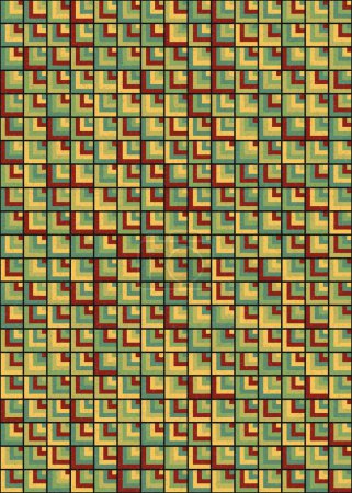 Illustration for Abstract Geometric Pattern generative computational art illustration - Royalty Free Image