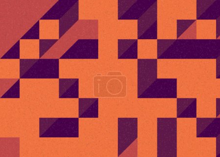 Illustration for Implementation of Edward Zajecs Il Cubo from 1971. Essentially a Truchet tile set of 8 tiles and rules for placement art illustration. - Royalty Free Image