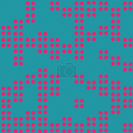 Illustration for Abstract Color Halftone Dots generative art background illustration - Royalty Free Image