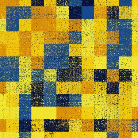 Téléchargez les illustrations : Ukrainian flag Color brushed sparcle dots paint imitation background abstract illustration - en licence libre de droit