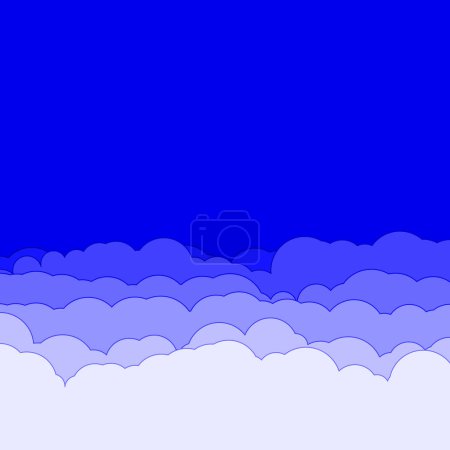 Ilustración de Dibujos animados color nubes pila fondo ilustración - Imagen libre de derechos