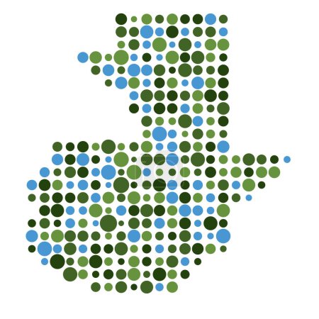 Illustration for Guatemala Silhouette Pixelated pattern map illustration - Royalty Free Image
