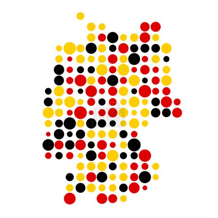 Ilustración de Alemania Silhouette Pixelated patrón mapa ilustración - Imagen libre de derechos