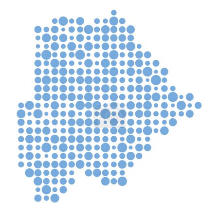Illustration for Botswana Silhouette Pixelated pattern map illustration - Royalty Free Image