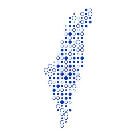 Illustration for Israel Silhouette Pixelated pattern map illustration - Royalty Free Image