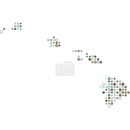 Illustration for Hawaii Silhouette Pixelated pattern map illustration - Royalty Free Image