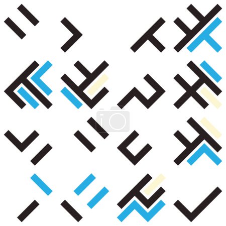 Ilustración de Asemic Glyph writing hieroglyph imitation abstract illustration - Imagen libre de derechos