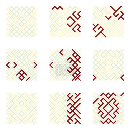 Téléchargez les photos : Asemic Glyph writing hieroglyph imitation abstract illustration - en image libre de droit