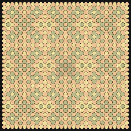 Illustration for Multicolor truchet tiling connections illustration - Royalty Free Image
