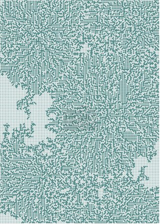 Illustration for Albert-Laszlo Barabasi algorithm network visualization implementation illustration - Royalty Free Image