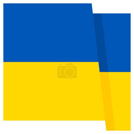 Illustration for Flag of Ukraine icon illustration - Royalty Free Image