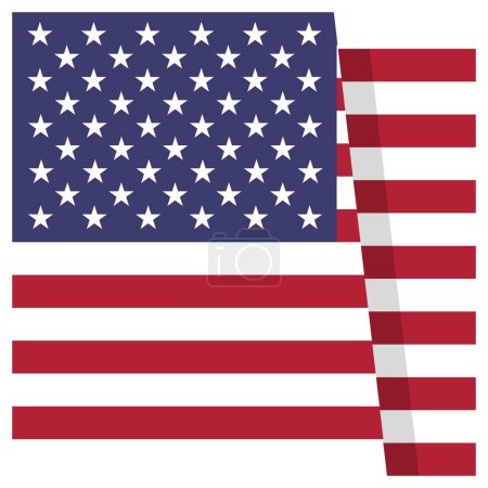 Illustration for Flag of USA icon illustration - Royalty Free Image