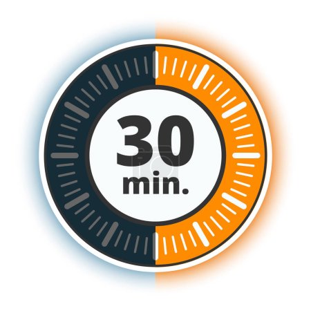 Photo for 30 minutes time timer illustration - Royalty Free Image