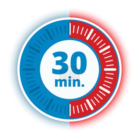Photo for 30 minutes time timer illustration - Royalty Free Image