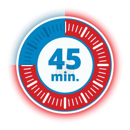 Photo for 45 minutes time timer illustration - Royalty Free Image