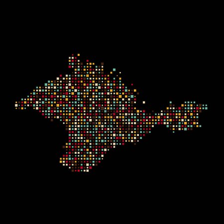 Photo for Crimea Silhouette Pixelated pattern map illustration - Royalty Free Image