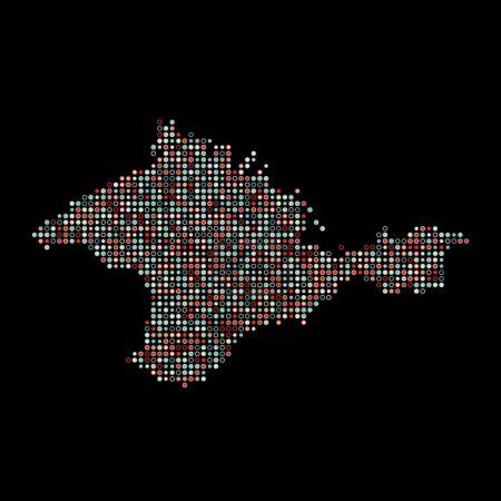 Photo for Crimea Silhouette Pixelated pattern map illustration - Royalty Free Image