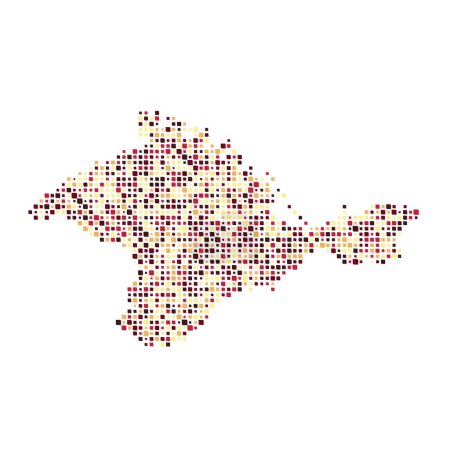 Ilustración de La silueta de Crimea Pixelated mapa patrón ilustración - Imagen libre de derechos