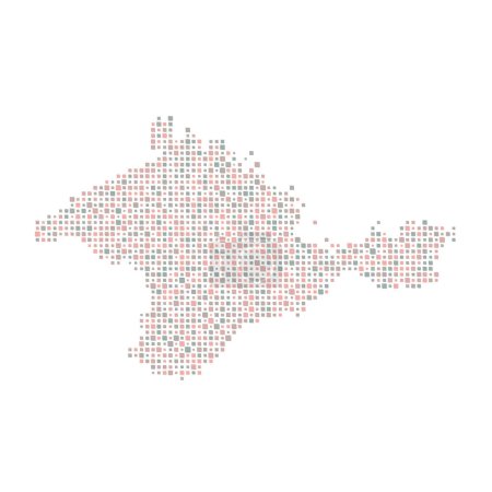 Illustration for Crimea Silhouette Pixelated pattern map illustration - Royalty Free Image