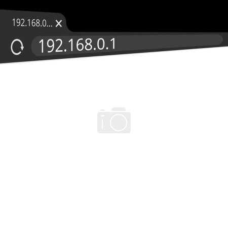 Photo for Local IP address in browser. Illustration mock-up - Royalty Free Image