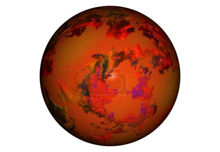 Photo for Digitally rendered Planet mars in space.Mars is the fourth planet from the Sun  a dusty, cold, desert world with a very thin atmosphere. - Royalty Free Image