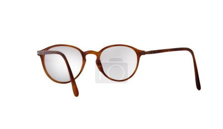 Foto de Isolated vintage brown eyeglasses to fix eyesight - Imagen libre de derechos
