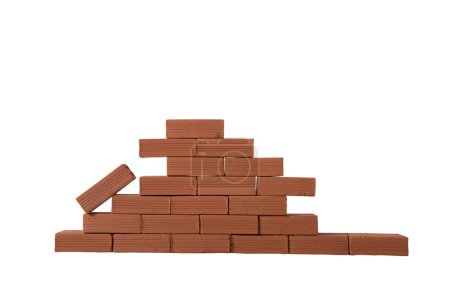 Téléchargez les photos : Wall of bricks. concept of business teamwork - en image libre de droit