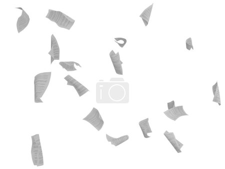 Fliegende Blätter dokumentieren. Bürokratie und überarbeitetes Konzept. 3D-Darstellung